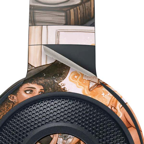 Cozy Autumn Library Witch with Cat and Coffee by Ivy Dolamore Razer Kraken X Skin